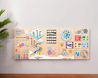 Sensory wall panel for kids Interactive play & learning solution for clinics, waiting rooms, churches and public libraries