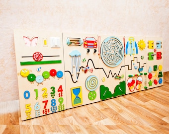Sensory Wall panel Pediatric Waiting Room or Dental office Activity Board for kids play area