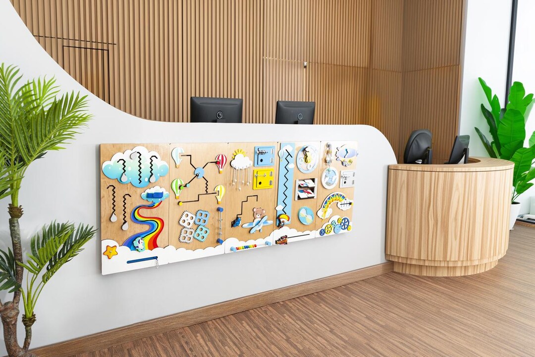 7ft Daycare Wall Interactive Game | Sky, Clouds, and Balloons Sensory ...