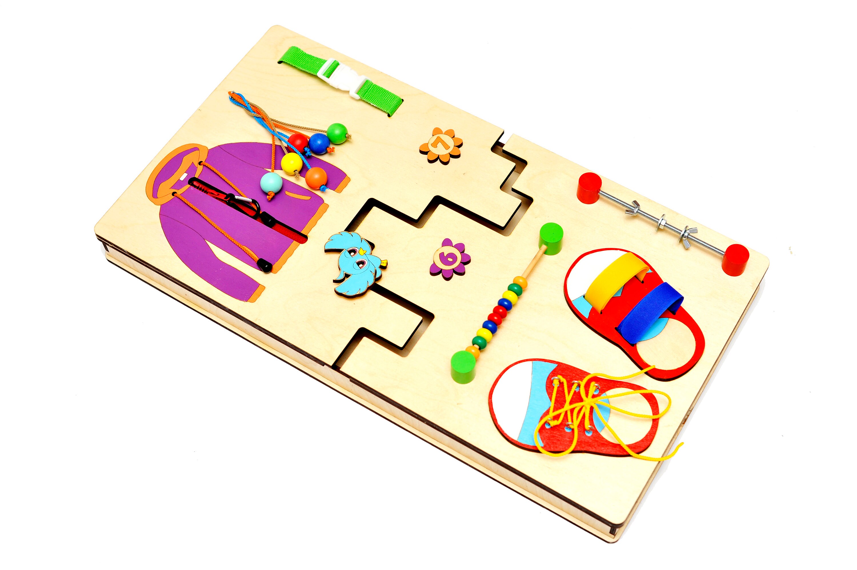 Wooden activity board with buckles Toddler busy board 1st Etsy