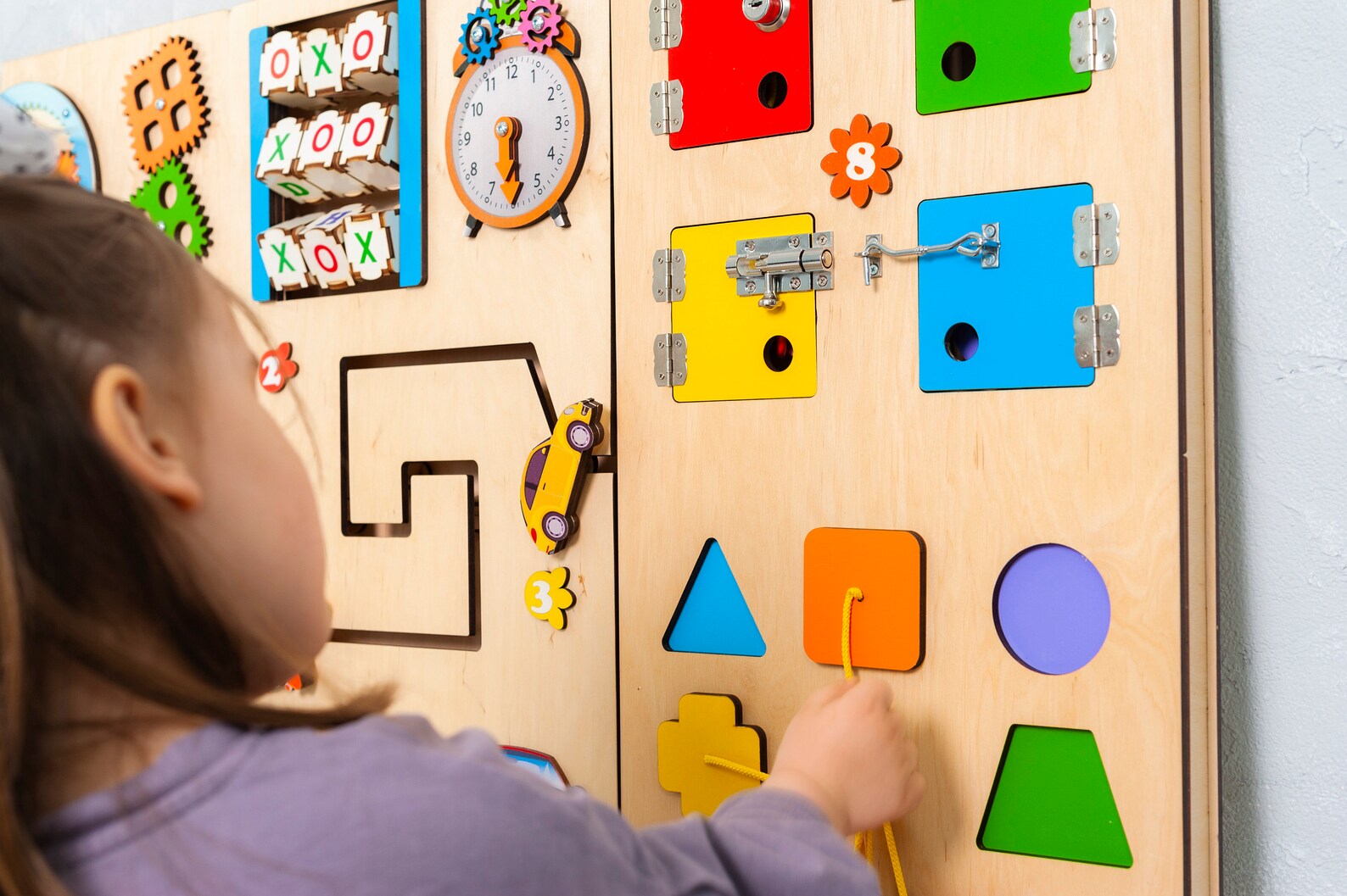 Busy Board Set Montessori Furniture for Kids Room Montessori Etsy