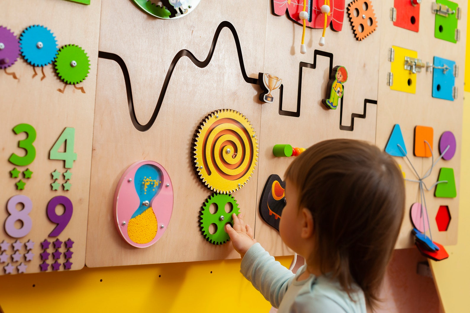 Educational Activity Wall for Children Soccer Theme Busy Board Etsy