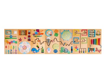 Large Sensory Wall Busy Board Kids waiting room furniture Montessori Play Zone for Children