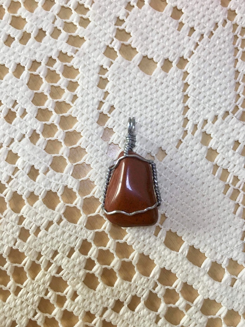 Wire Wrapped Red Jasper Wave Wrap Small