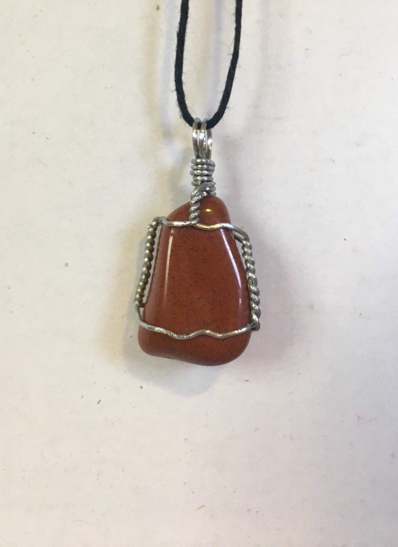 Wire Wrapped Red Jasper Wave Wrap Small