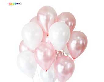 Pink and White Pearled Balloon Bouquet | Bridal Shower Decoration Balloon | Wedding Decoration | Birthday Party 12''