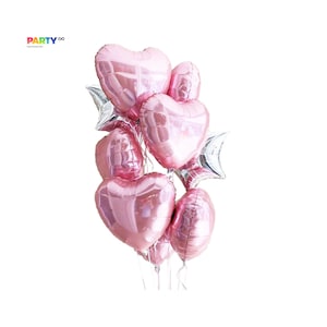 Pink Balloon Bouquet Decorations balloons |  Balloon Bouquet | Anniversary decoration heart balloon bouquet | Valentine&#39;s balloons