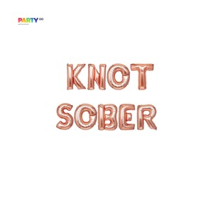 Knot Sober Banner | Bride To Be bachelorette engagement party nautical theme decorations| Engagement Decoration Balloon Set