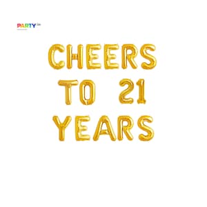 21st Birthday Balloon Decoration Set | Cheers to 21 Years Birthday Party Decor Balloon |  Birthday Party Supplies | 21st Birthday Decor