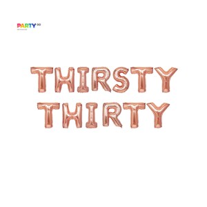 Thirsty Thirty Balloons | 30th Birthday Party Balloon Decoration |  30th Birthday Party Balloon Letters 30th Birthday Decorations