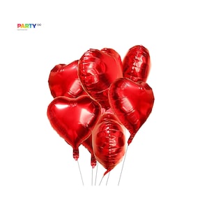 Red Sweet Heart Balloon Bouquet |  Valentine&#39;s Day Decorations | Valentine&#39;s Day Heart Balloon Bouquet | Valentines Day Decorations At Home
