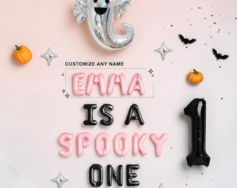 Custom Name Spooky One Halloween 1st Birthday Balloon Kit: Little Boo Party Decor