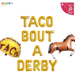 Decoraciones para fiestas de Taco Bout a Derby / Fiesta de tacos / Tema de carrera de caballos Kentucky Derby / Fiesta Talk Derby To Me / Decoración de despedida de soltera Derby