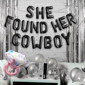 She Found Her Cowboy Set | CowBoy Western Theme Bachelorette Party Decorations Party Decoration Balloon | Bridal Shower