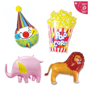 Circus Theme Foil Mylar Balloon | Come One Come All Carnival Theme Party Carnival Birthday | Circus 1st Birthday party | Clown balloon