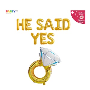 He Said Yes Balloon Banner | Gay Engagement Party Decorations | Gay Wedding Decoration Banner | Gay Wedding Shower Decor