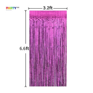 Hot Pink Fringe Streamer Backdrop | Fringe Backdrop | Fringe Curtain | Photo Booth