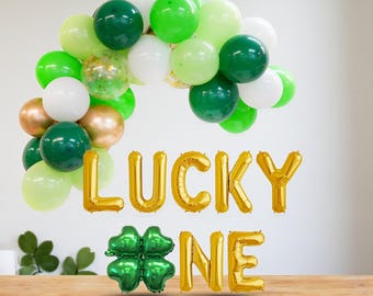 Lucky One St Patrick’s Day Birthday Balloon Decoration: First Birthday Irish Theme Party Decor