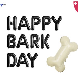 Happy Barkday Balloons Banner | Dog Puppy Birthday Party Decoration | Puppy Birthday Party Decoration Balloon | Dog Bone Balloon
