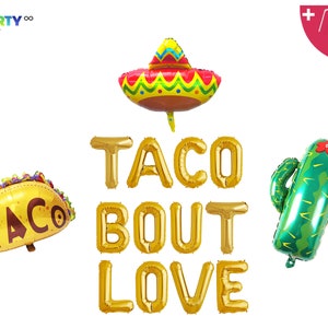 Taco Bout Love Balloon Banner | Fiesta Taco Bridal Shower | Fiesta Taco Bachelorette | Fiesta Engagement Party Decorations