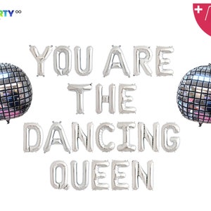 You Are The Dancing Queen Banner | Disco Birthday | 70s Themed Dance Party  | Disco Party Disco Fever Decor | 70's Music Party | Glam 70's