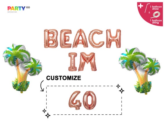 Creative Converting Stendardo Gigante 'Beach Love' Per Feste A Tema Spiaggia - 60x152 Cm, Blu E Marrone