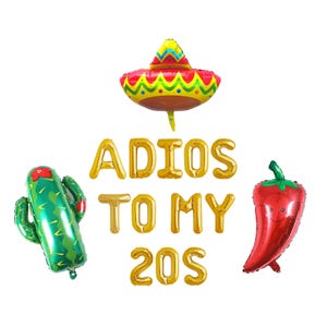 30th Birthday Party Decorations | Adios To My 20s Balloon Banner | 30th fiesta decorations | 30th birthday fiesta 30th fiesta banner