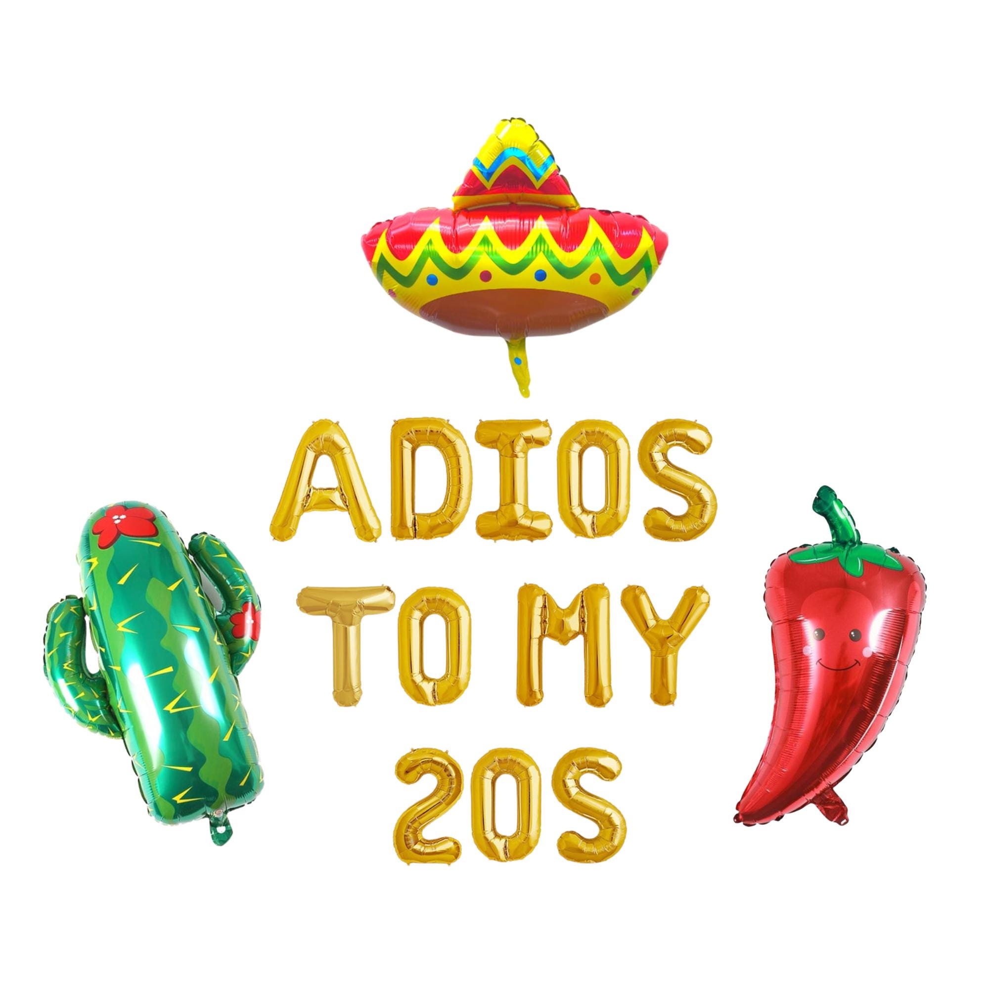 30th Birthday Party Decorations | Adios To My 20s Balloon Banner | 30th fiesta decorations | 30th birthday fiesta 30th fiesta banner