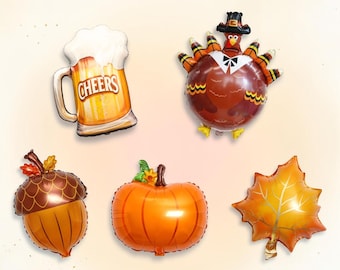 Friendsgiving Balloon Set: Thanksgiving Party Decorations Fall Friendsgiving Decor for Holiday Dinner Parties