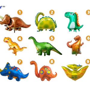 Dinosaur Party Balloons | Two/Three Rex Party | Roar I'm Four stegosaurus Triceratops Tyrannosaurus Brachiosaurus Triceratops Pterodactyl