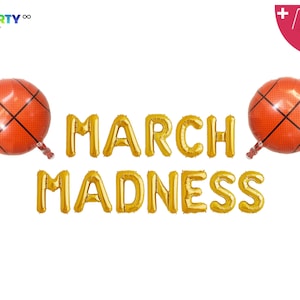 March Madness balloon banner | basketball parties NCAA Basketball games party decorations | basketball balloon