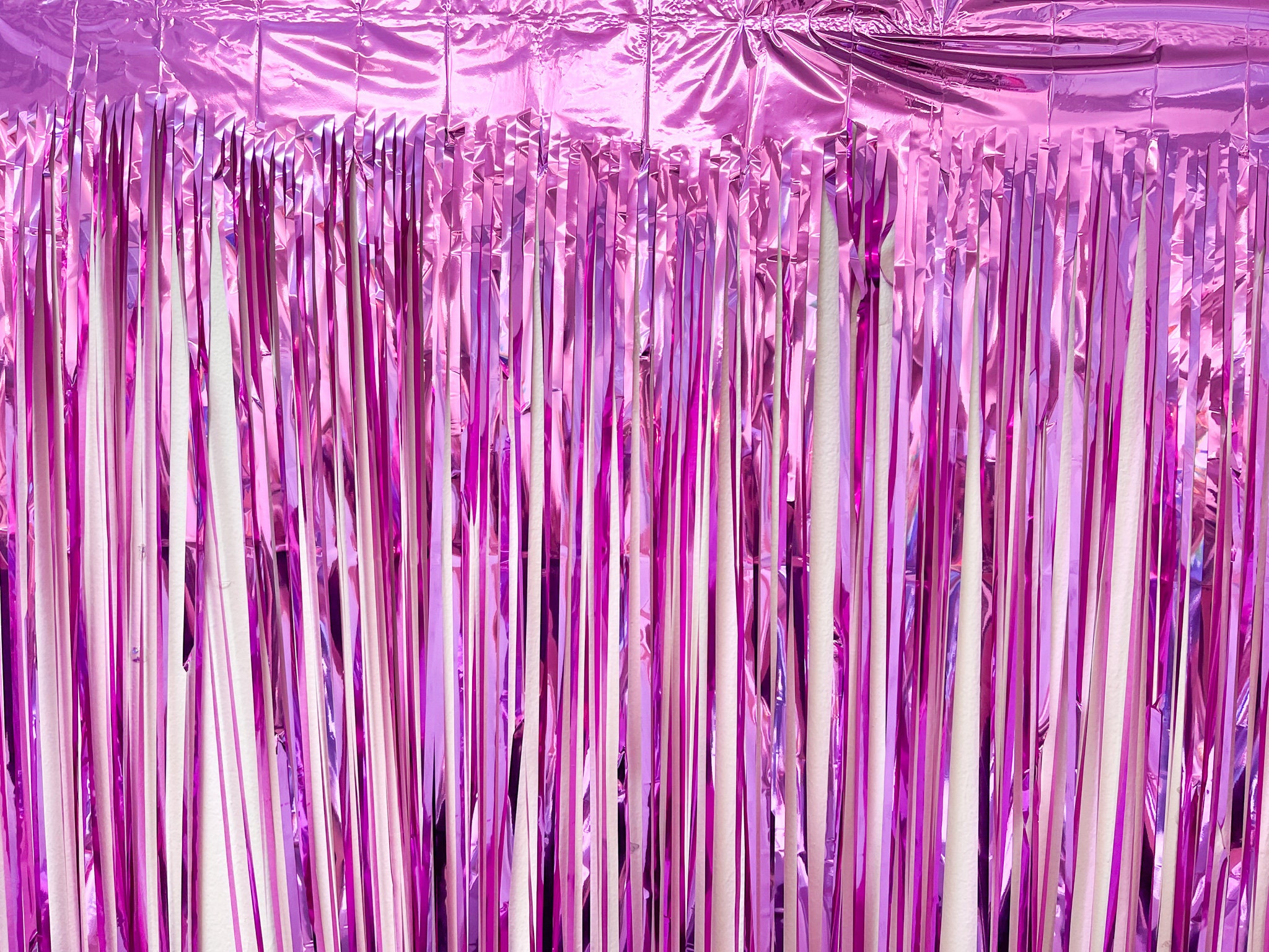 Hot Pink Fringe Streamer Backdrop Fringe Backdrop Fringe Etsy