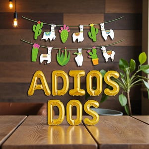 Adios Dos Balloon Banner: Mexico-Themed 3rd Birthday Party Decorations