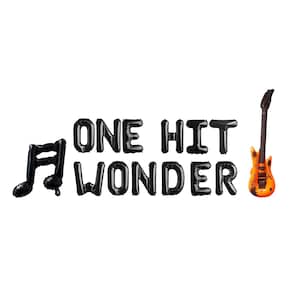 One Hit Wonder Banner w/ Guitar Balloon | 1st Birthday Musical Rock Hip Hop Party Rock N Roll 1st Birthday Musical Party