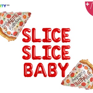 Slice Slice Baby Banner | Pizza Party Decorations | Pizza Birthday Party | Pizza Party | Birthday Party | Pizza Birthday | Pizza My Heart