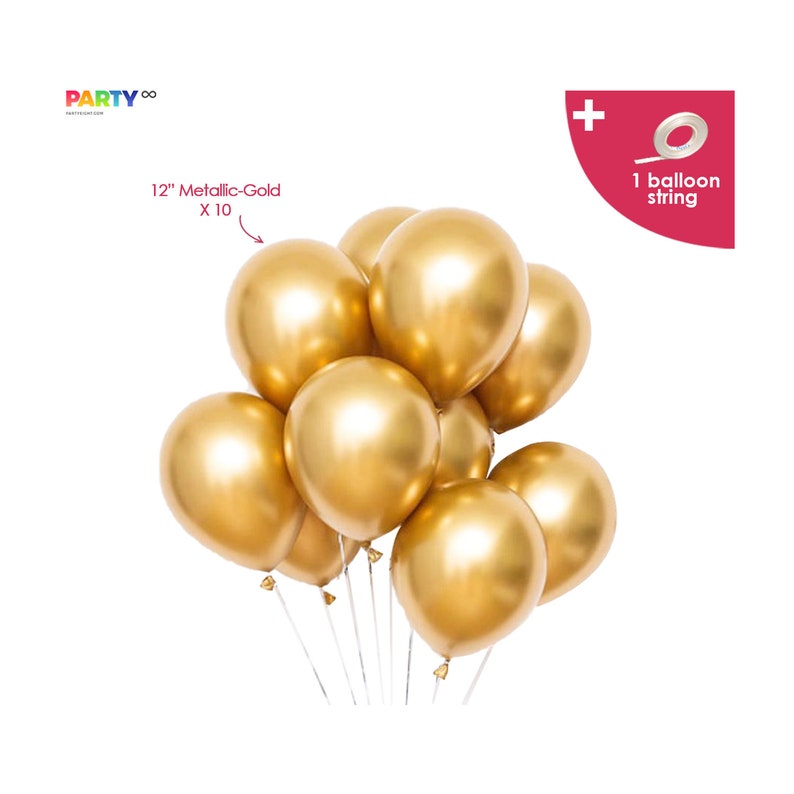 Metallic Balloon Bouquet Chrome gold Chrome silver Balloon Bouquet Christmas Metal Balloon Bouquet Thanksgiving Decoration image 1