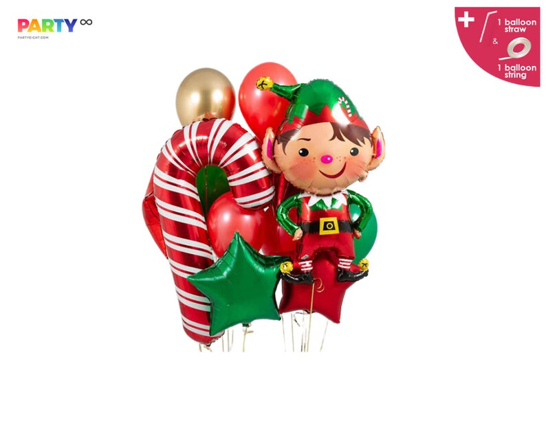 Christmas ELF Balloon Bouquet Christmas Party Decorations Whole Set
