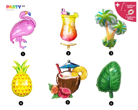Luau Theme Hawaiian Bach Party | Aloha Tropical Theme | Flamingo | Summer Balloon | Beach Bach Decorations | Tropical Bachelorette Il_570xn