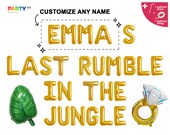 Last Rumble In the Jungle banner Balloons | Jungle Theme Bachelorette Party Decorations Kit | Custom Bachelorette Party Photo Backdrop Il_170x135