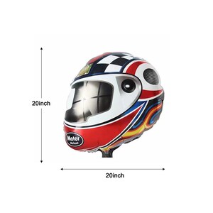 Racing Car Balloon Set: F1 Two Fast Birthday Party Decor Helmet Balloon