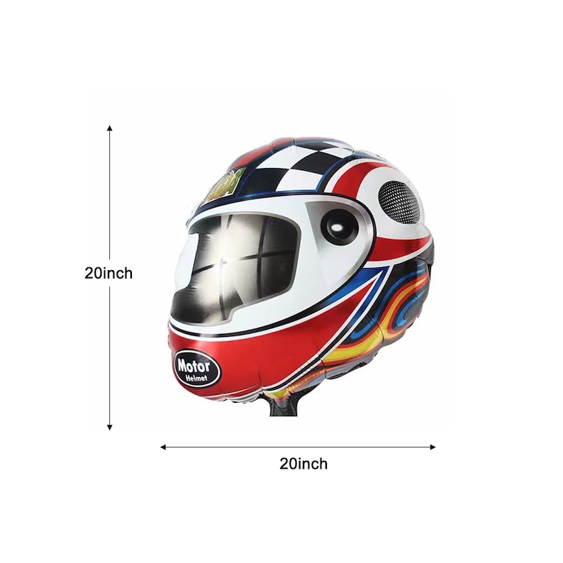 Racing Car Balloon Set: F1 Two Fast Birthday Party Decor Helmet Balloon