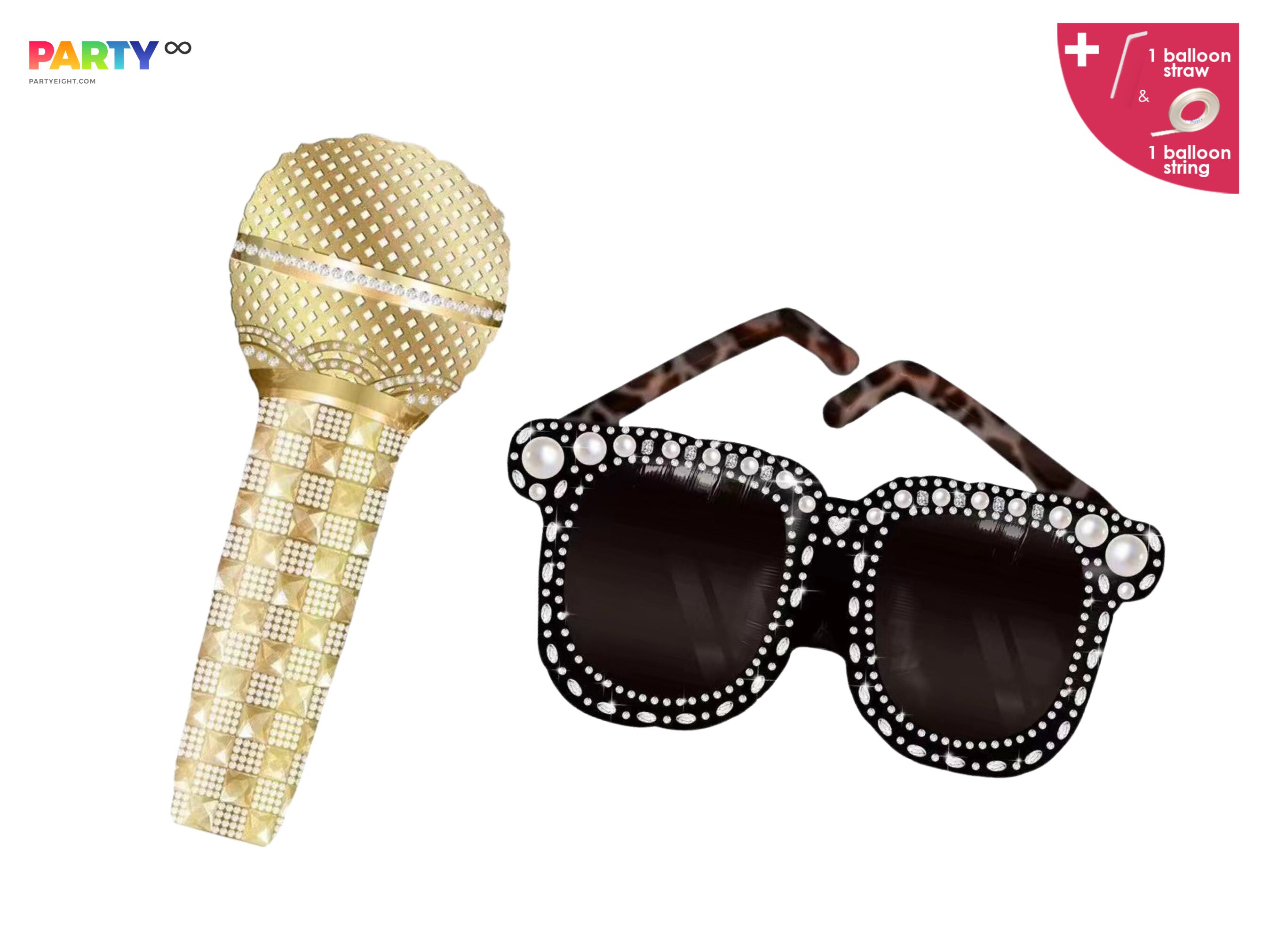 Jumbo Gold Microphone Mylar Balloon Super Star Bling Bling - Etsy