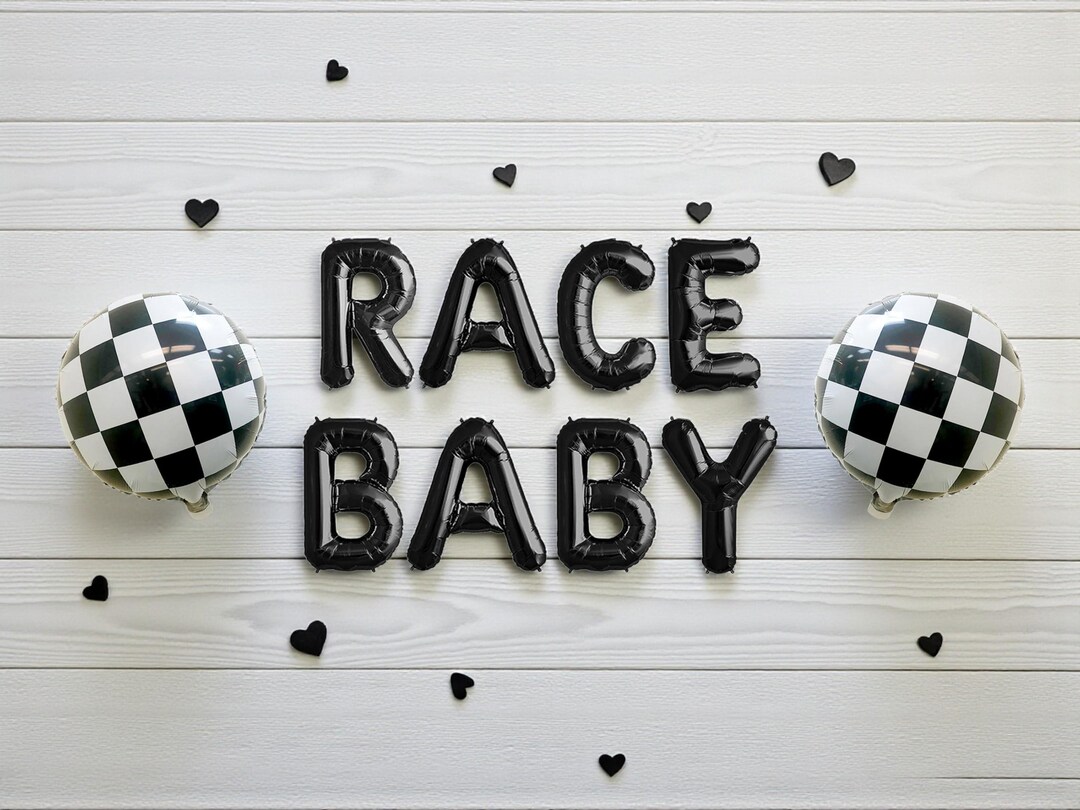 Race Baby Balloon Banner: Racing Car Baby Shower Decor - Etsy