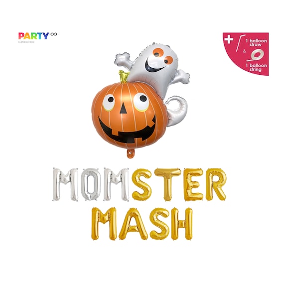 Halloween Themed Shower Decor | Momster Mash Balloons Banner | Halloween Themed Baby Shower Decorations Banner | Halloween Baby Sprinkle Il_570xn