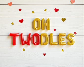 Oh Twodles Balloon Banner: 2nd Birthday Party Decorations
