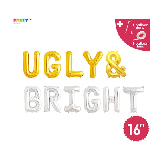 Ugly&Bright Balloon | Ugly Christmas Sweater Party Decorations Balloons | Christmas Sweater Party Banner Sign | Christmas Party Decorations Il_570xn