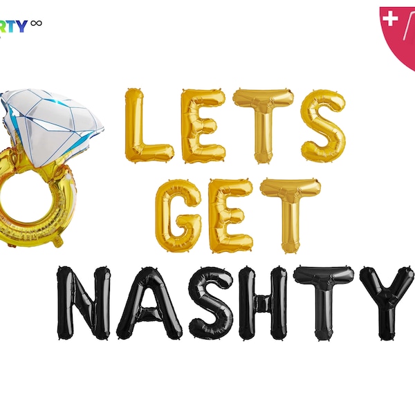Lets Get Nashty Balloons | Nashville Bachelorette Party Decor | Nash Bash Bachelorette Party Decorations banner/Sign