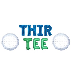 Thir Tee Banner with Golf Ball balloon  | Golf ball Themed 30th Birthday Party Decorations 30th Birthday Golf ball Theme