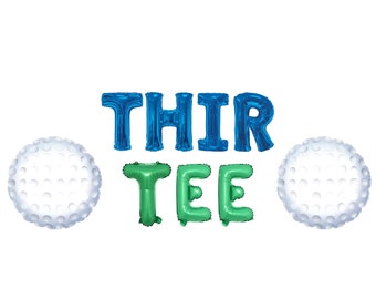 Thir Tee Banner with Golf Ball balloon  | Golf ball Themed 30th Birthday Party Decorations 30th Birthday Golf ball Theme