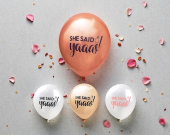 Ballon She Said Yaaas : décoration de fête de fiançailles pour une proposition d'enterrement de vie de jeune fille